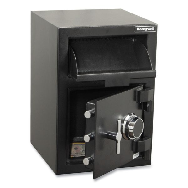 Steel Depository Safe with Combo Lock, 14 x 14.2 x 20, 1.06 cu ft, Black - Image 2