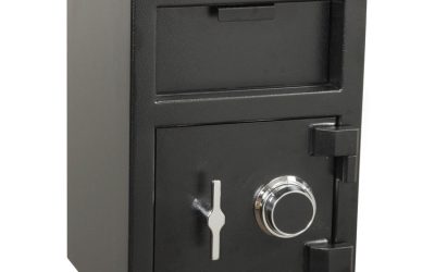 Steel Depository Safe with Combo Lock, 14 x 14.2 x 20, 1.06 cu ft, Black