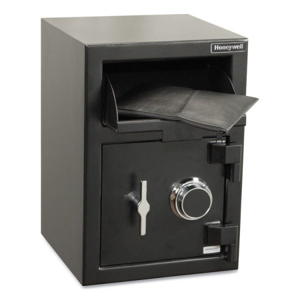 Steel Depository Safe with Combo Lock, 14 x 14.2 x 20, 1.06 cu ft, Black - Image 4