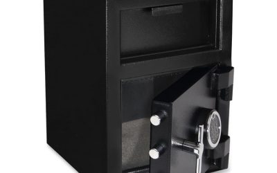 Steel Depository Safe with Digital Lock, 14 x 15.2 x 20.2, 1.06 cu ft, Black