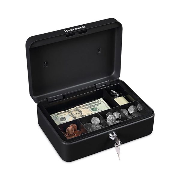 Standard Cash Box, 9.8 x 7.3 x 4.1, Steel, Black - Image 2