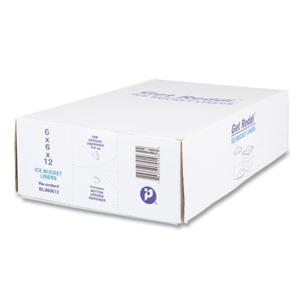 Ice Bucket Liner Bags, 3 Qt, 0.5 Mil, 6" X 12", Clear, 1,000/carton - Image 2