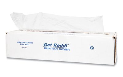 Poly Bun Pan Cover Lid, 21 x 35, 19 Micron, Clear, Plastic, 200/Carton