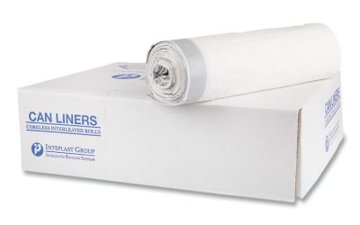 Draw-Tuff Institutional Draw-Tape Can Liners, 55 gal, 1.9 mil, 42.5″ x 35.5″, Natural, 10 Bags/Roll, 5 Rolls/Carton