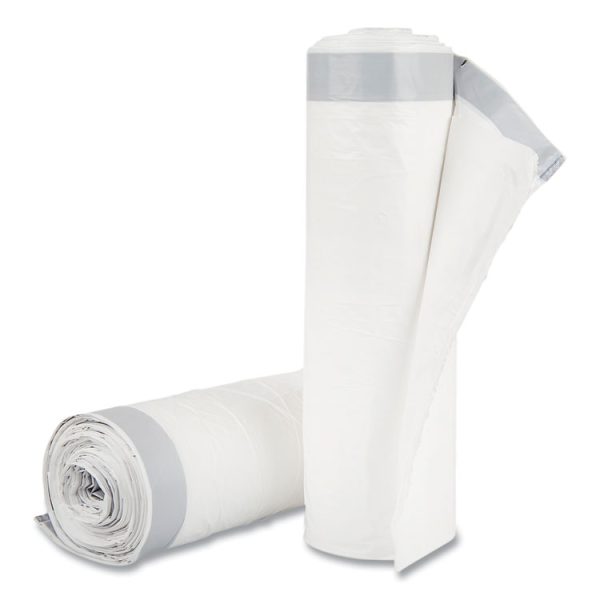 Draw-Tuff Institutional Draw-Tape Can Liners, 55 gal, 1.9 mil, 42.5" x 35.5", Natural, 10 Bags/Roll, 5 Rolls/Carton - Image 2