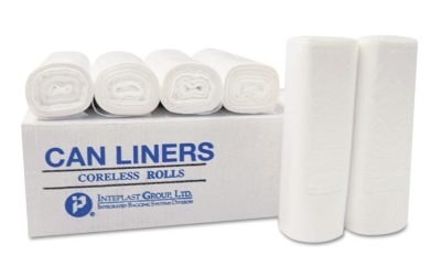 High-Density Commercial Can Liners, 7 gal, 6 mic, 20″ x 22″, Clear, 50 Bags/Roll, 40 Perforated Rolls/Carton