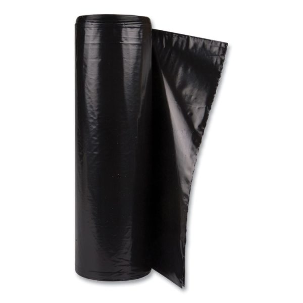 Low-Density Commercial Can Liners, Coreless Interleaved Roll, 60 gal, 1.2mil, 38" x 58", Black, 10 Bags/Roll, 10 Rolls/Carton - Image 2