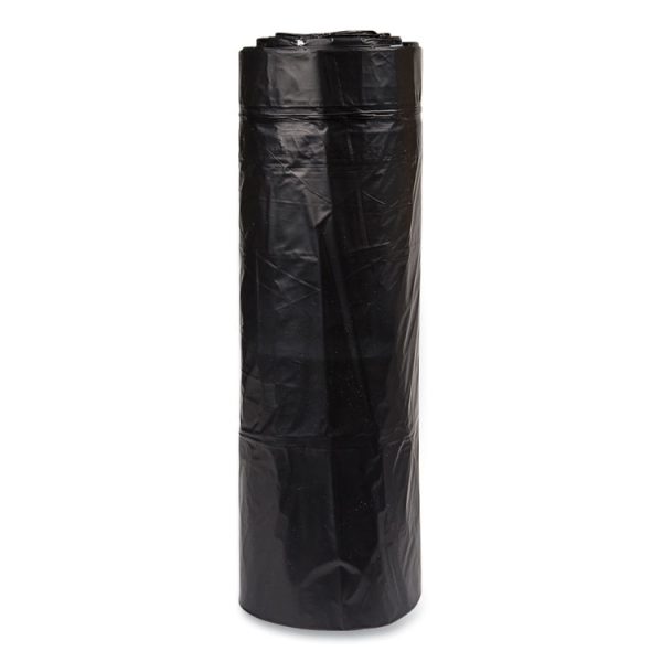 Low-Density Commercial Can Liners, Coreless Interleaved Roll, 60 gal, 1.2mil, 38" x 58", Black, 10 Bags/Roll, 10 Rolls/Carton - Image 3