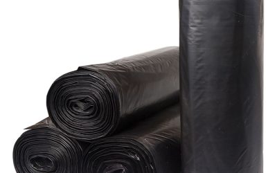 Low-Density Commercial Can Liners, Coreless Interleaved Roll, 45 gal, 1.2mil, 40″ x 46″, Black, 10 Bags/Roll, 10 Rolls/Carton
