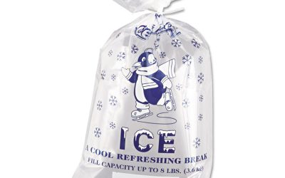 Ice Bags, 1.5 Mil, 11″ X 20″, Clear, 1,000/carton