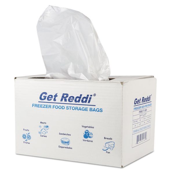 Get Reddi Freezer Food Storage Bags, 0.5 Mil, 27" X 37", Natural, 200/carton - Image 2