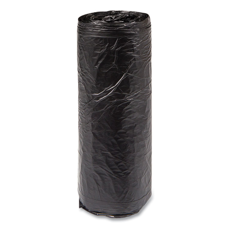 High-Density Commercial Can Liners, 16 gal, 6 mic, 24" x 33", Black, 50 Bags/Roll, 20 Interleaved Rolls/Carton - Image 4