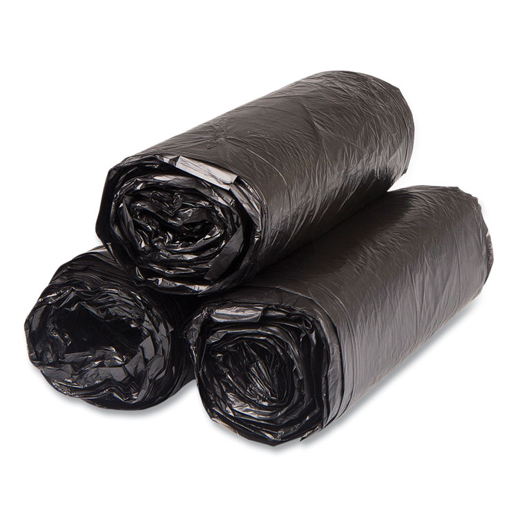High-Density Commercial Can Liners, 16 gal, 6 mic, 24" x 33", Black, 50 Bags/Roll, 20 Interleaved Rolls/Carton - Image 5