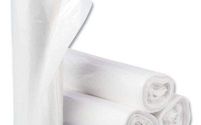 High-Density Commercial Can Liners, 30 gal, 10 mic, 30″ x 37″, Clear, 25 Bags/Roll, 20 Interleaved Rolls/Carton