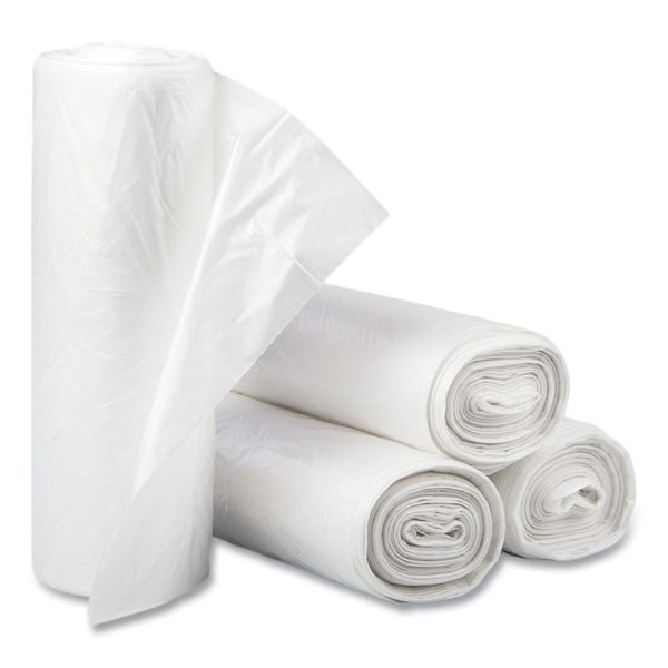 High-Density Commercial Can Liners, 30 gal, 13 mic, 30" x 37", Clear, 25 Bags/Roll, 20 Interleaved Rolls/Carton - Image 2