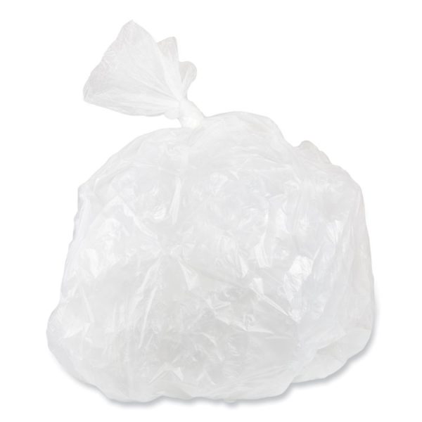 High-Density Commercial Can Liners, 30 gal, 16 mic, 30" x 37", Clear, 25 Bags/Roll, 20 Interleaved Rolls/Carton - Image 5