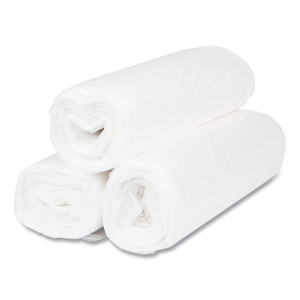 High-Density Commercial Can Liners, 33 gal, 11 mic, 33" x 40", Clear, 25 Bags/Roll, 20 Interleaved Rolls/Carton - Image 5