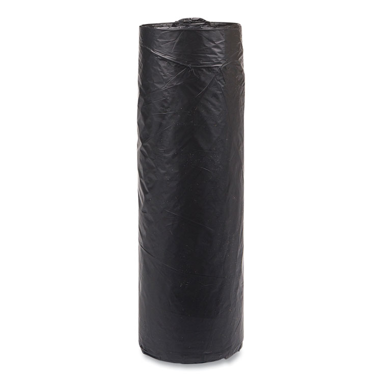 High-Density Commercial Can Liners, 33 gal, 16 mic, 33" x 40", Black, 25 Bags/Roll, 10 Interleaved Rolls/Carton - Image 4