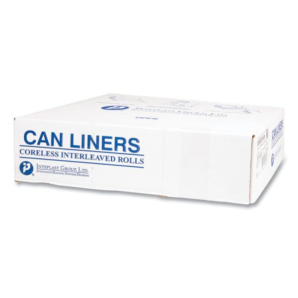 High-Density Commercial Can Liners, 33 gal, 16 mic, 33" x 40", Clear, 25 Bags/Roll, 10 Interleaved Rolls/Carton - Image 2