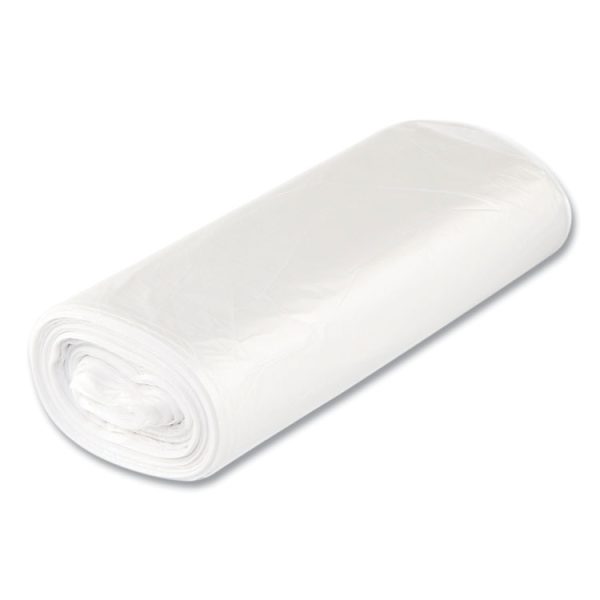 High-Density Commercial Can Liners, 33 gal, 16 mic, 33" x 40", Clear, 25 Bags/Roll, 10 Interleaved Rolls/Carton - Image 4
