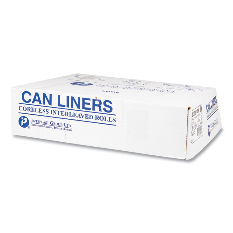 High-Density Commercial Can Liners, 33 gal, 17 mic, 33" x 40", Clear, 25 Bags/Roll, 10 Interleaved Rolls/Carton - Image 5