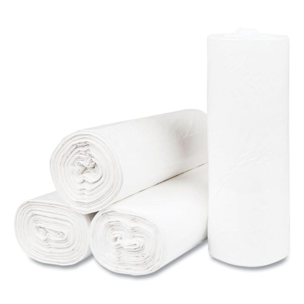 High-Density Commercial Can Liners, 55 gal, 17 mic, 36" x 60", Clear, 25 Bags/Roll, 8 Interleaved Rolls/Carton - Image 2