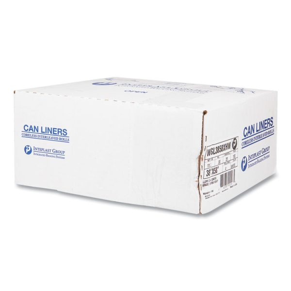 High-Density Commercial Can Liners, 55 gal, 17 mic, 36" x 60", Clear, 25 Bags/Roll, 8 Interleaved Rolls/Carton - Image 4
