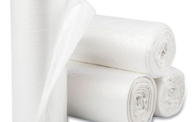 High-Density Commercial Can Liners, 60 gal, 12 mic, 38″ x 60″, Clear, 25 Bags/Roll, 8 Interleaved Rolls/Carton