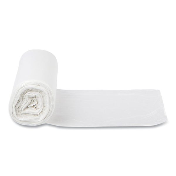High-Density Commercial Can Liners, 60 gal, 12 mic, 38" x 60", Clear, 25 Bags/Roll, 8 Interleaved Rolls/Carton - Image 4