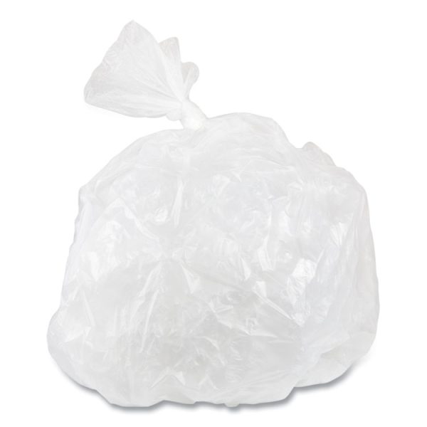 High-Density Commercial Can Liners, 60 gal, 12 mic, 38" x 60", Clear, 25 Bags/Roll, 8 Interleaved Rolls/Carton - Image 5