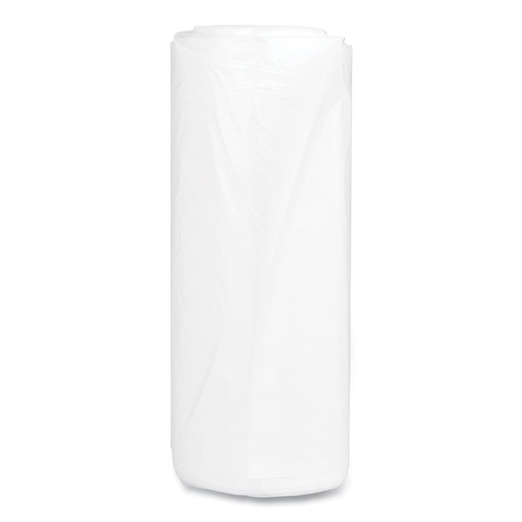 High-Density Commercial Can Liners, 60 gal, 17 mic, 38" x 60", Clear, 25 Bags/Roll, 8 Interleaved Rolls/Carton - Image 4