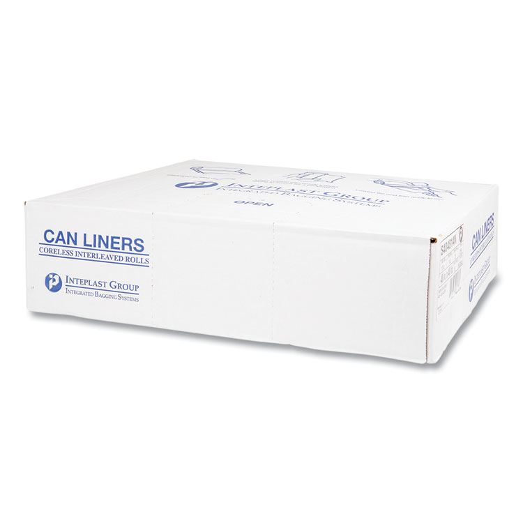 High-Density Commercial Can Liners, 45 gal, 14 mic, 40" x 48", Clear, 25 Bags/Roll, 10 Interleaved Rolls/Carton - Image 3