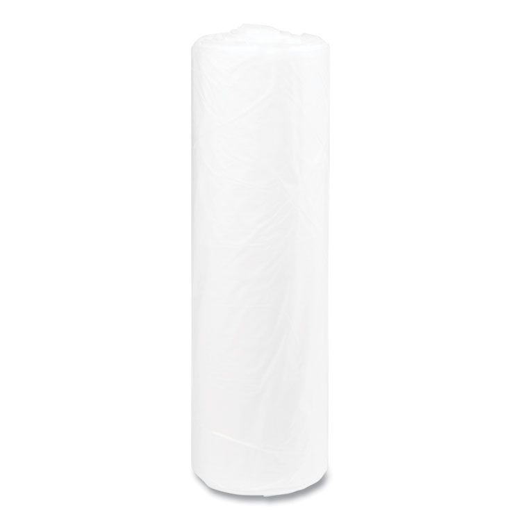 High-Density Commercial Can Liners, 45 gal, 14 mic, 40" x 48", Clear, 25 Bags/Roll, 10 Interleaved Rolls/Carton - Image 4