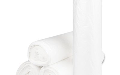 High-Density Commercial Can Liners, 60 gal, 14 mic, 43″ x 48″, Natural, 25 Bags/Roll, 8 Interleaved Rolls/Carton