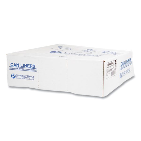 High-Density Commercial Can Liners, 60 gal, 16 mic, 43" x 48", Black, 25 Bags/Roll, 8 Interleaved Rolls/Carton - Image 3