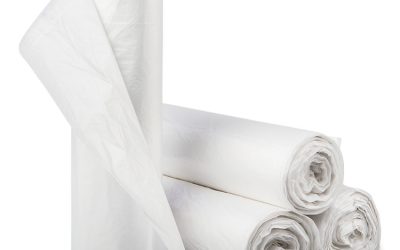 High-Density Commercial Can Liners, 60 gal, 16 mic, 43″ x 48″, Natural, 25 Bags/Roll, 8 Interleaved Rolls/Carton