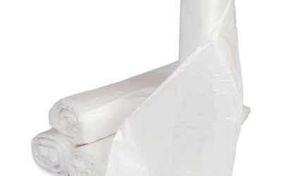 Low-Density Commercial Can Liners, Coreless Interleaved Roll, 16 gal, 0.5mil, 24″ x 32″, White, 50 Bags/Roll, 10 Rolls/Carton