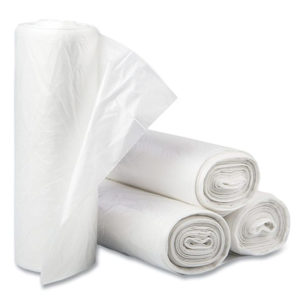 Low-Density Commercial Can Liners, Coreless Perforated Roll, 16 gal, 0.35mil, 24" x 33", Clear, 50 Bags/Roll, 20 Rolls/Carton - Image 2