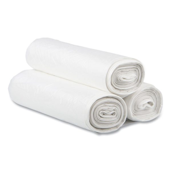 Low-Density Commercial Can Liners, Coreless Perforated Roll, 16 gal, 0.35mil, 24" x 33", Clear, 50 Bags/Roll, 20 Rolls/Carton - Image 4