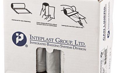 Low-Density Commercial Can Liners, Coreless Interleaved Roll, 30 gal, 0.58 mil, 30″ x 36″, Clear, 25 Bags/Roll, 10 Rolls/CT