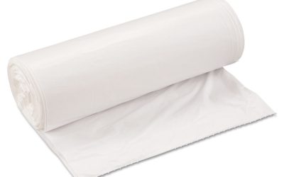 Low-Density Commercial Can Liners, Coreless Interleaved Roll, 33 gal, 0.8 mil, 33″ x 39″, White, 25 Bags/Roll, 6 Rolls/Carton