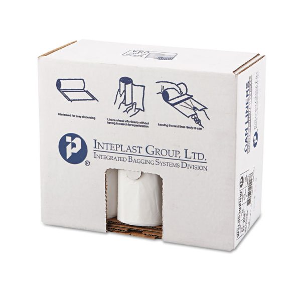 Low-Density Commercial Can Liners, Coreless Interleaved Roll, 33 gal, 0.8 mil, 33" x 39", White, 25 Bags/Roll, 6 Rolls/Carton - Image 2