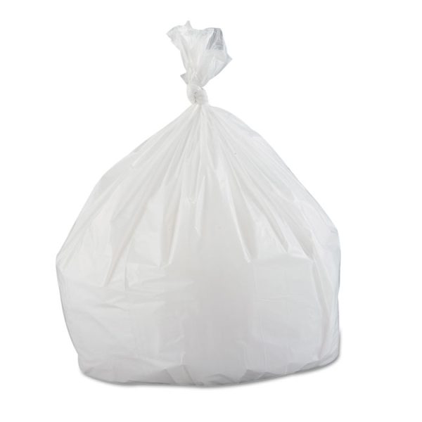 Low-Density Commercial Can Liners, Coreless Interleaved Roll, 33 gal, 0.8 mil, 33" x 39", White, 25 Bags/Roll, 6 Rolls/Carton - Image 3