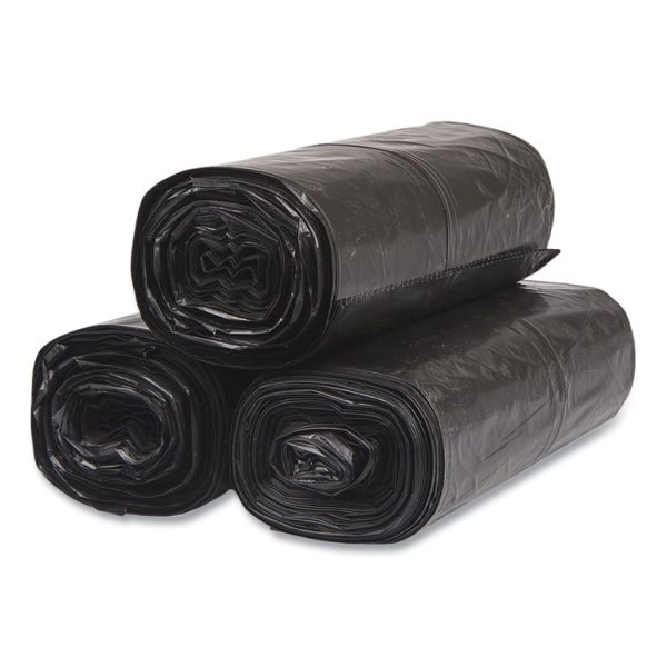 Recycled Low-Density Commercial Can Liners, Coreless Interleaved Roll, 60 gal, 1.5 mil, 38" x 58", Black, 20/Roll, 5 Rolls/CT - Image 5