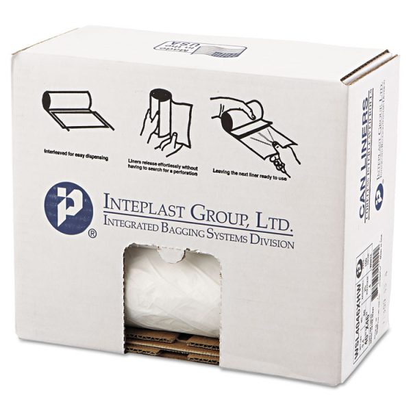 Low-Density Commercial Can Liners, Coreless Interleaved Roll, 45 gal, 0.7 mil, 40" x 46", White, 25 Bags/Roll, 4 Rolls/Carton - Image 2