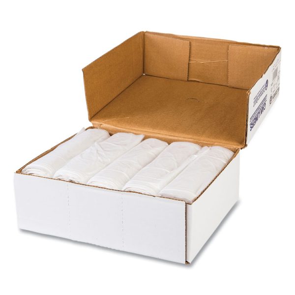 Low-Density Commercial Can Liners, Coreless Interleaved Roll, 60 gal, 1.15mil, 38" x 58", Clear, 20 Bags/Roll, 5 Rolls/Carton - Image 3