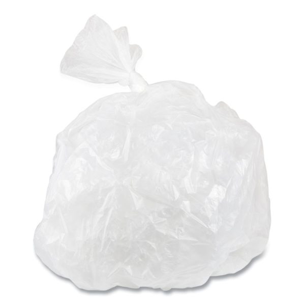 Low-Density Commercial Can Liners, Coreless Interleaved Roll, 60 gal, 1.15mil, 38" x 58", Clear, 20 Bags/Roll, 5 Rolls/Carton - Image 5