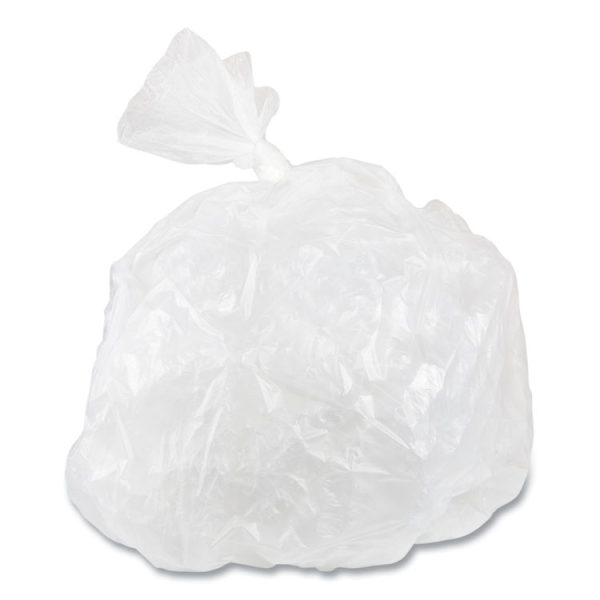 High-Density Commercial Can Liners Value Pack, 33 gal, 10 mic, 33" x 39", Clear, 25 Bags/Roll, 20 Interleaved Rolls/Carton - Image 5
