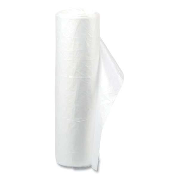 High-Density Commercial Can Liners Value Pack, 60 gal, 12 mic, 38" x 58", Clear, 25 Bags/Roll, 8 Interleaved Rolls/Carton - Image 4