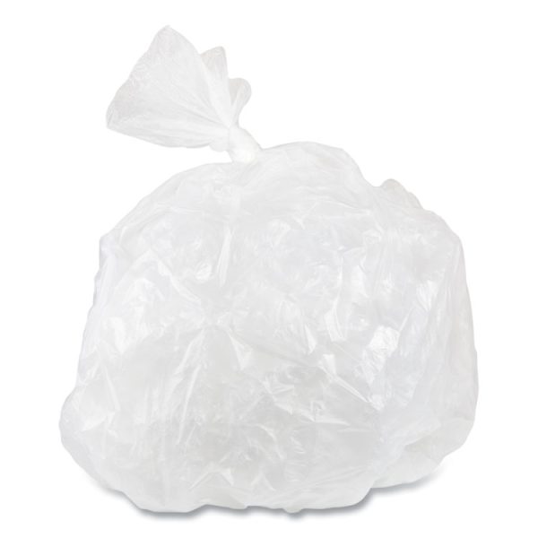 High-Density Commercial Can Liners Value Pack, 60 gal, 14 mic, 38" x 58", Clear, 25 Bags/Roll, 8 Interleaved Rolls/Carton - Image 5